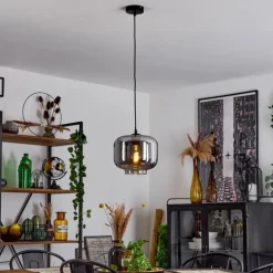 Suspension Patterson Noir, 1 lumière