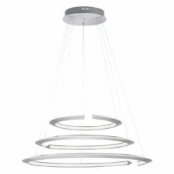 Suspension Paul Neuhaus ALESSA LED Argenté, 3 lumières, Télécommandes