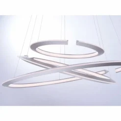 Suspension Paul Neuhaus ALESSA LED Argenté, 3 lumières, Télécommandes