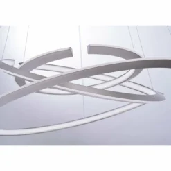 Suspension Paul Neuhaus ALESSA LED Argenté, 3 lumières, Télécommandes