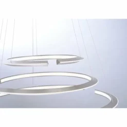 Suspension Paul Neuhaus ALESSA LED Argenté, 3 lumières, Télécommandes