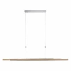 Suspension Paul Neuhaus ADRIANA LED Bois clair, 3 lumières