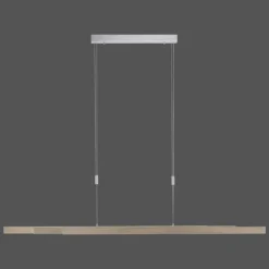 Suspension Paul Neuhaus ADRIANA LED Bois clair, 3 lumières