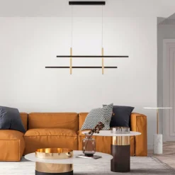 Suspension Paul Neuhaus BARRA LED Or, Noir, 1 lumière