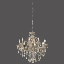 Suspension Paul Neuhaus GRACIA Champagne, 8 lumières