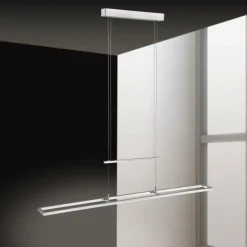 Suspension Paul Neuhaus INIGO LED Acier inoxydable, 2 lumières