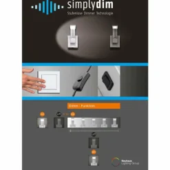 Suspension Paul Neuhaus INIGO LED Acier inoxydable, 2 lumières