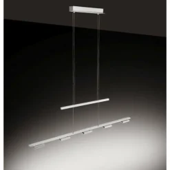 Suspension Paul Neuhaus INIGO LED Acier inoxydable, 5 lumières