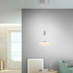 Suspension Paul Neuhaus LAUTADA LED Acier brossé, 1 lumière