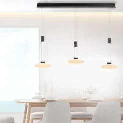 Suspension Paul Neuhaus LAUTADA LED Noir, 3 lumières