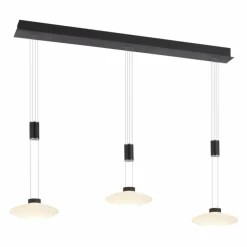 Suspension Paul Neuhaus LAUTADA LED Noir, 3 lumières