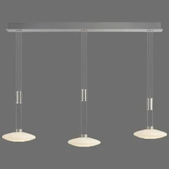 Suspension Paul Neuhaus LAUTADA LED Acier brossé, 3 lumières