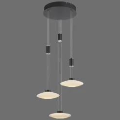Suspension Paul Neuhaus LAUTADA LED Noir, 3 lumières
