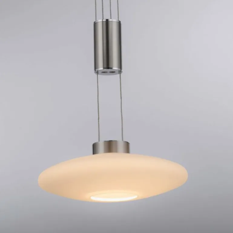 Suspension Paul Neuhaus LAUTADA LED Acier brossé, 3 lumières