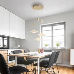 Suspension Paul Neuhaus LAUTADA LED Laiton, 3 lumières