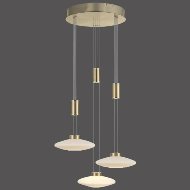 Suspension Paul Neuhaus LAUTADA LED Laiton, 3 lumières