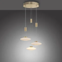 Suspension Paul Neuhaus LAUTADA LED Laiton, 3 lumières