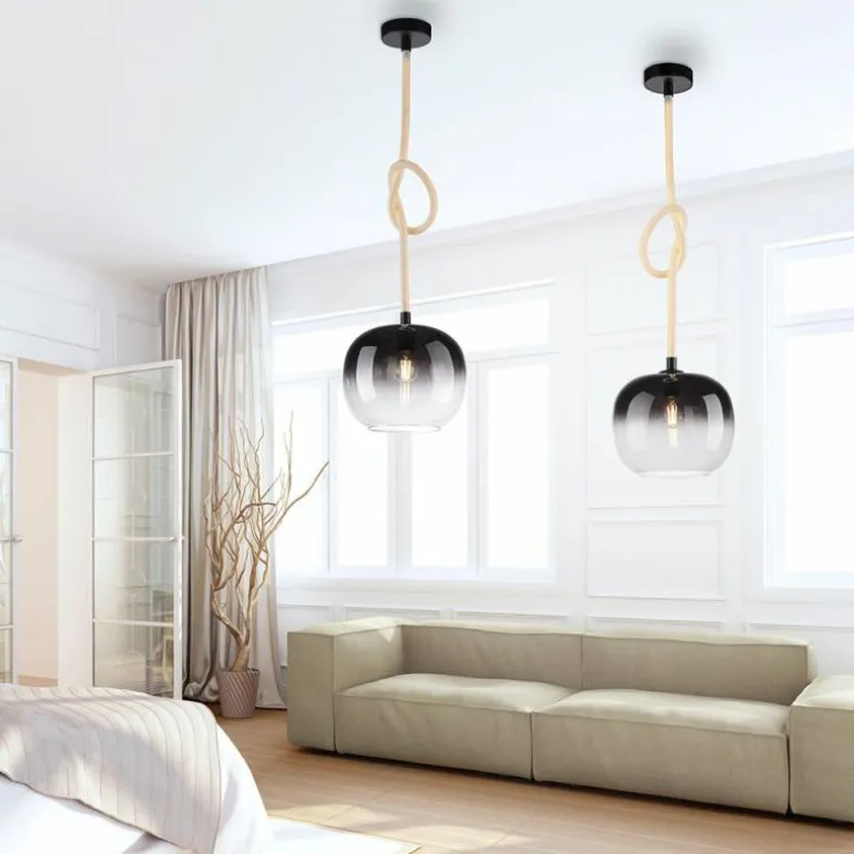 Suspension Paul Neuhaus LUMA Noir, 1 lumière