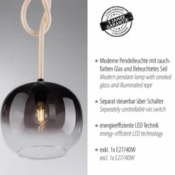Suspension Paul Neuhaus LUMA Noir, 1 lumière