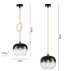 Suspension Paul Neuhaus LUMA Noir, 1 lumière