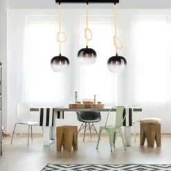 Suspension Paul Neuhaus LUMA Noir, 3 lumières