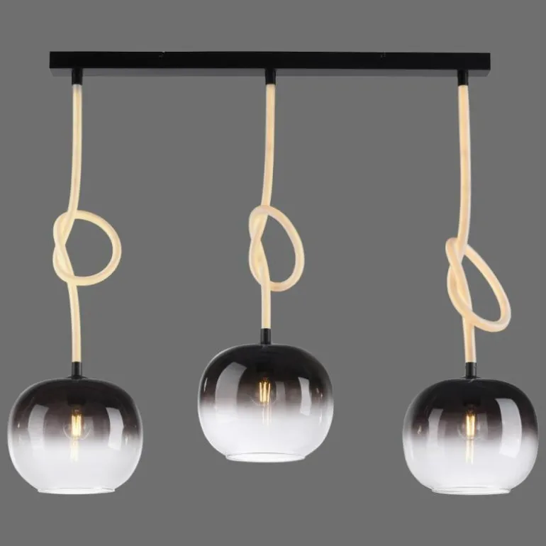 Suspension Paul Neuhaus LUMA Noir, 3 lumières