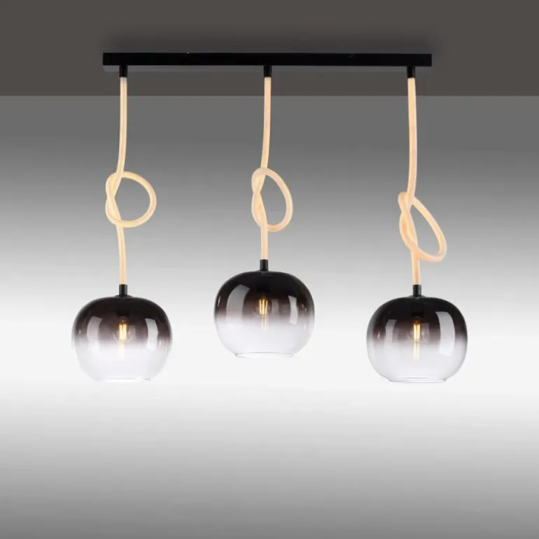 Suspension Paul Neuhaus LUMA Noir, 3 lumières