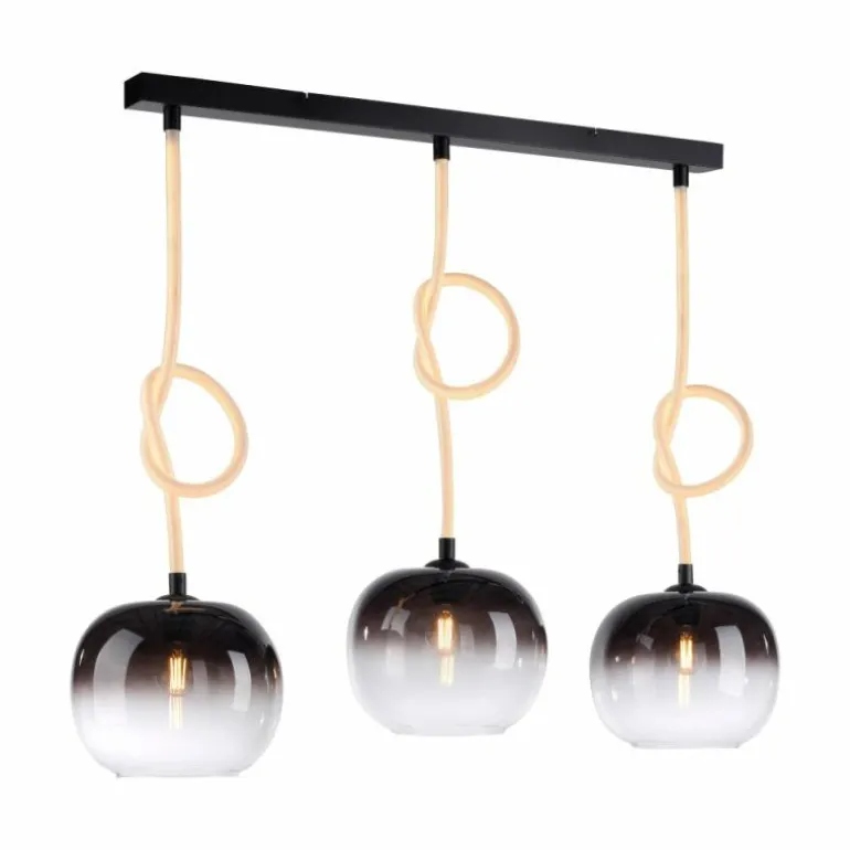 Suspension Paul Neuhaus LUMA Noir, 3 lumières