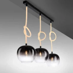 Suspension Paul Neuhaus LUMA Noir, 3 lumières
