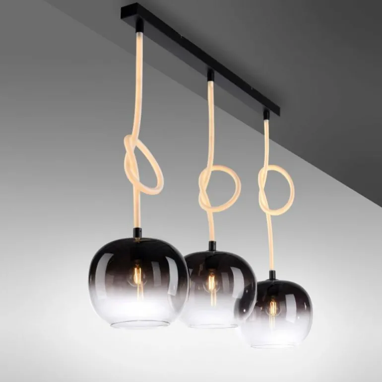 Suspension Paul Neuhaus LUMA Noir, 3 lumières