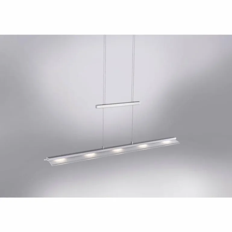 Suspension Paul Neuhaus NELE LED Acier inoxydable, 5 lumières