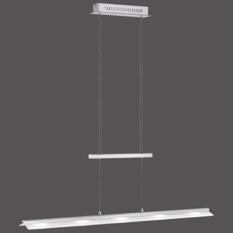 Suspension Paul Neuhaus NELE LED Acier inoxydable, 5 lumières