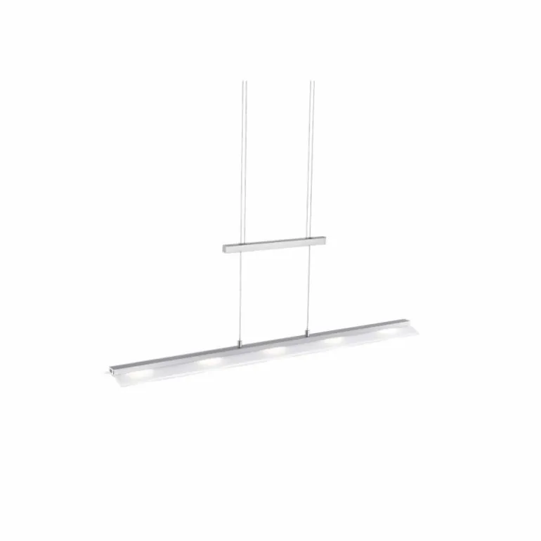 Suspension Paul Neuhaus NELE LED Acier inoxydable, 5 lumières