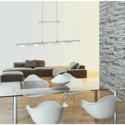 Suspension Paul Neuhaus NELE LED Acier inoxydable, 5 lumières