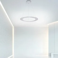 Suspension Paul Neuhaus PURE-COSMO LED Aluminium, 17 lumières, Télécommandes