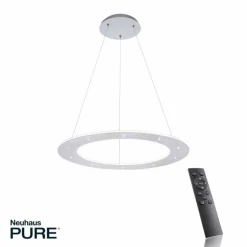 Suspension Paul Neuhaus PURE-COSMO LED Aluminium, 17 lumières, Télécommandes