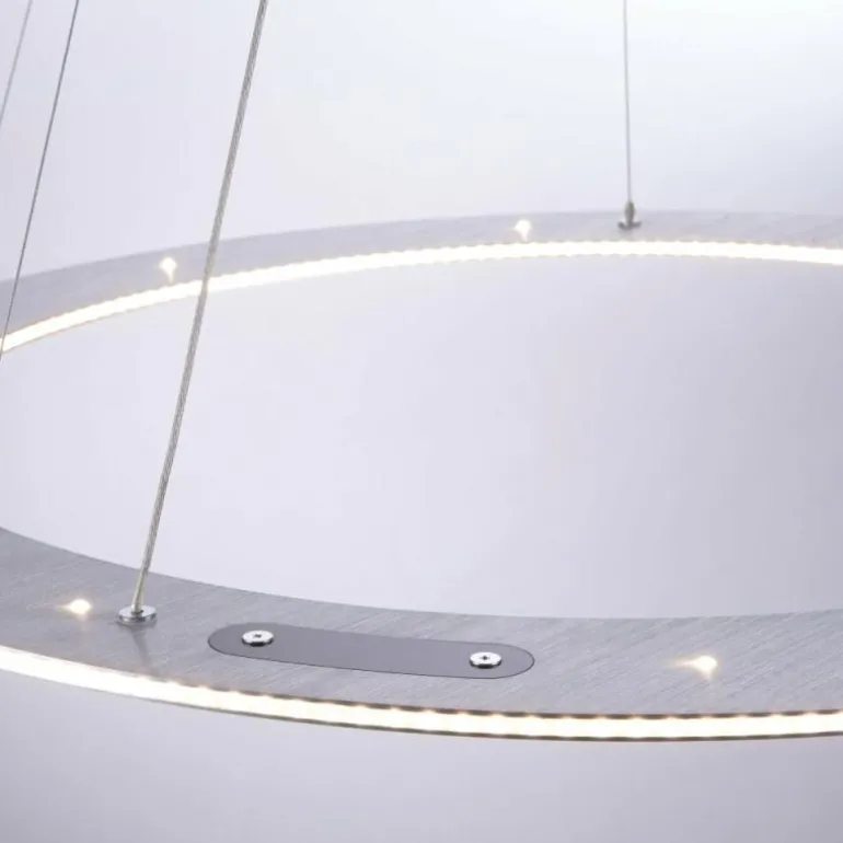 Suspension Paul Neuhaus PURE-COSMO LED Aluminium, 17 lumières, Télécommandes