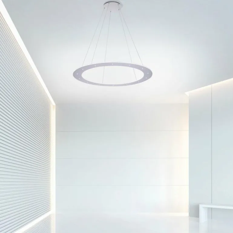 Suspension Paul Neuhaus PURE-COSMO LED Aluminium, 25 lumières, Télécommandes