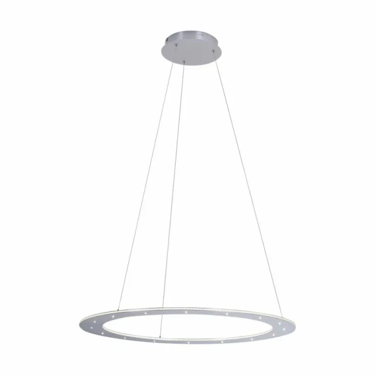 Suspension Paul Neuhaus PURE-COSMO LED Aluminium, 25 lumières, Télécommandes