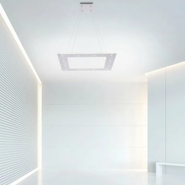 Suspension Paul Neuhaus PURE-COSMO LED Aluminium, 21 lumières, Télécommandes