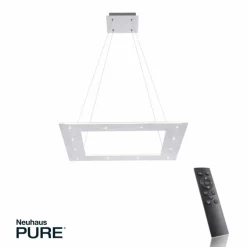 Suspension Paul Neuhaus PURE-COSMO LED Aluminium, 21 lumières, Télécommandes