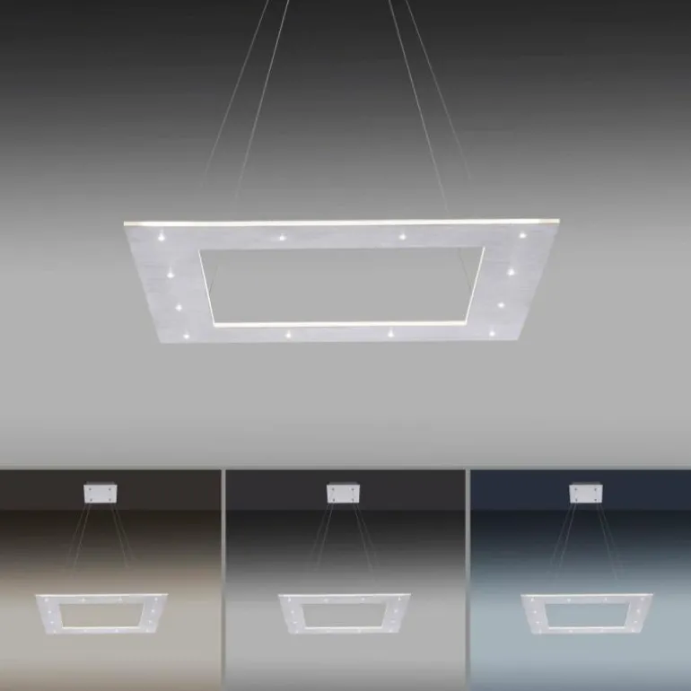 Suspension Paul Neuhaus PURE-COSMO LED Aluminium, 21 lumières, Télécommandes