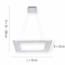 Suspension Paul Neuhaus PURE-COSMO LED Aluminium, 21 lumières, Télécommandes
