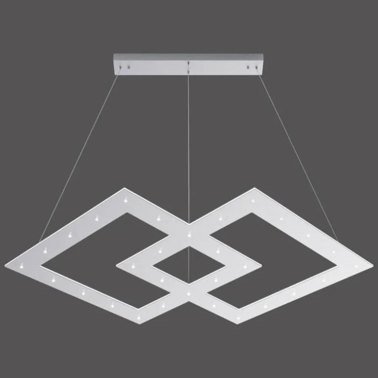 Suspension Paul Neuhaus PURE-COSMO LED Aluminium, 44 lumières, Télécommandes