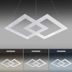 Suspension Paul Neuhaus PURE-COSMO LED Aluminium, 44 lumières, Télécommandes