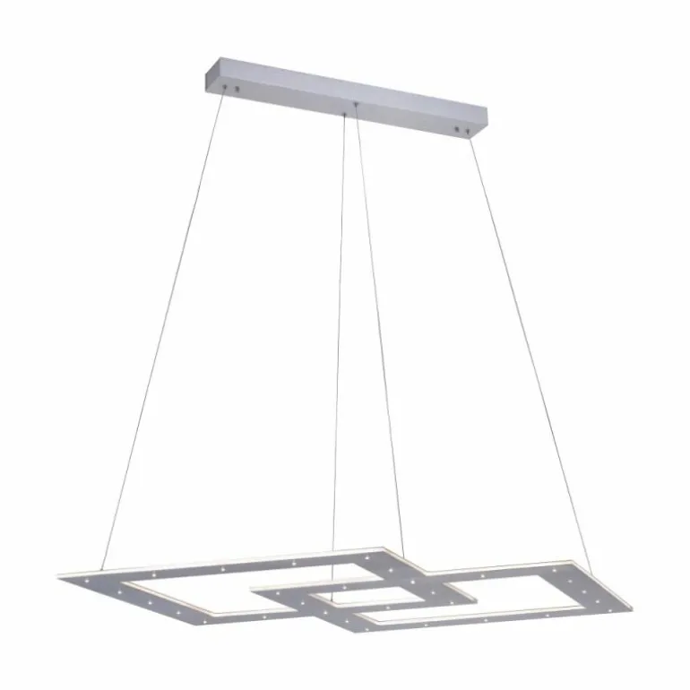 Suspension Paul Neuhaus PURE-COSMO LED Aluminium, 44 lumières, Télécommandes