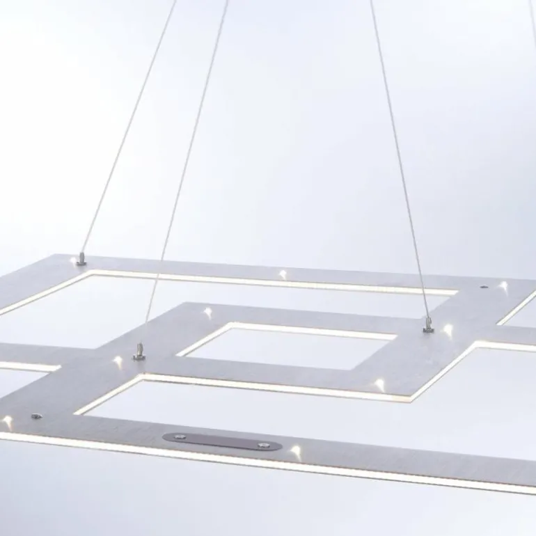 Suspension Paul Neuhaus PURE-COSMO LED Aluminium, 44 lumières, Télécommandes