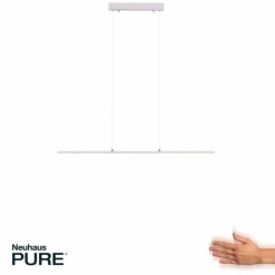 Suspension Paul Neuhaus PURE-LITE LED Acier inoxydable, 1 lumière