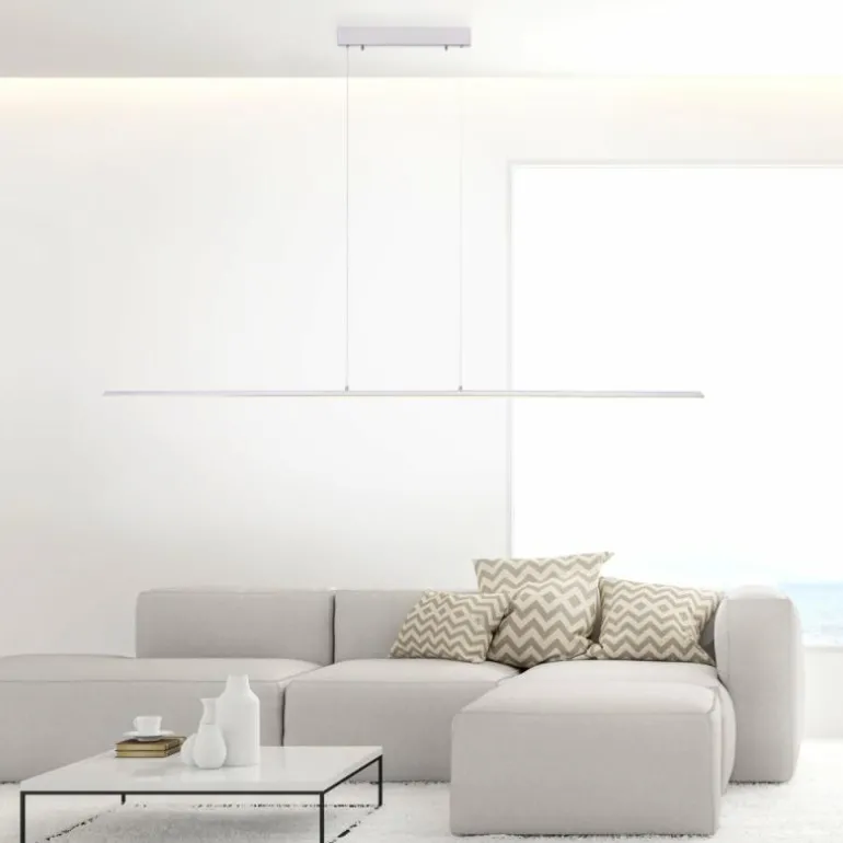 Suspension Paul Neuhaus PURE-LITE LED Acier inoxydable, 1 lumière