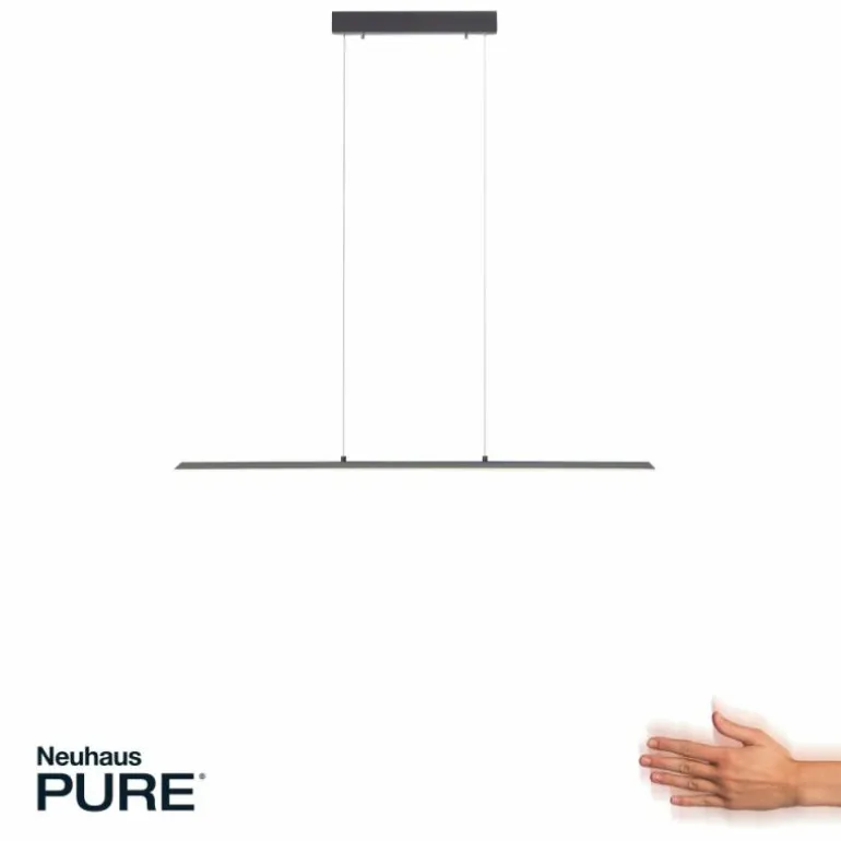 Suspension Paul Neuhaus PURE-LITE LED Anthracite, 1 lumière